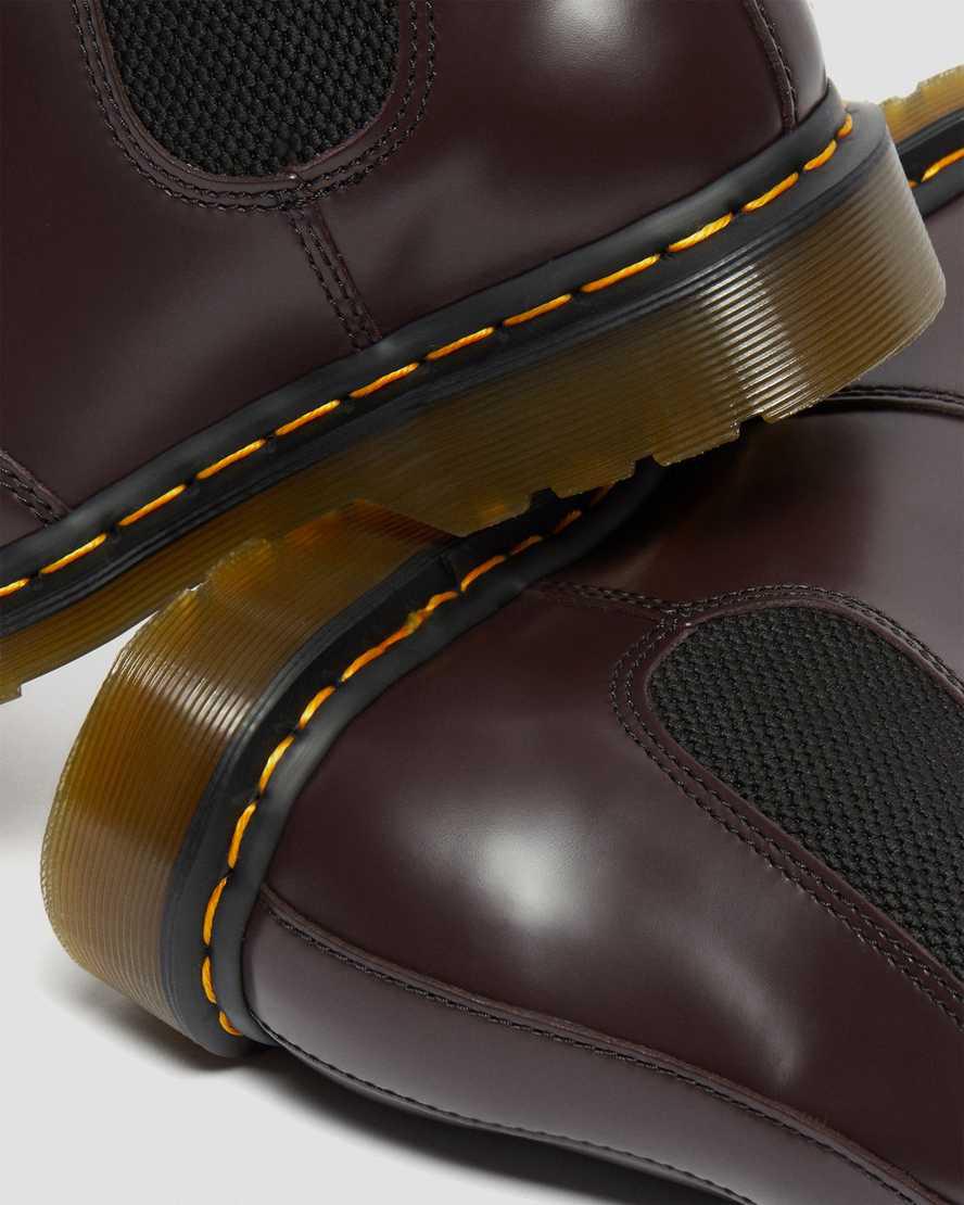 Dr Martens 2976 Yellow Stitch Smooth Deri Chelsea Erkek Bilek Boy Bot Bordo  Türkiye |  68041-DCMO
