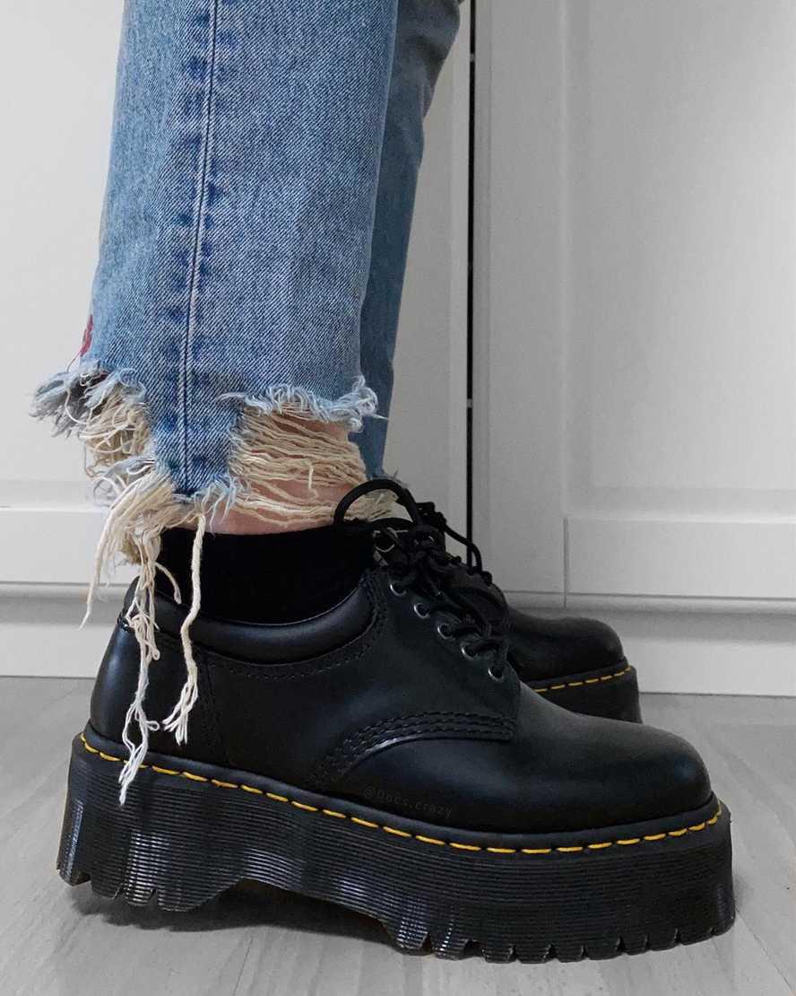 Dr Martens 8053 Deri Platform Gündelik Erkek Oxford Ayakkabı Siyah  Türkiye |  12083-STDK