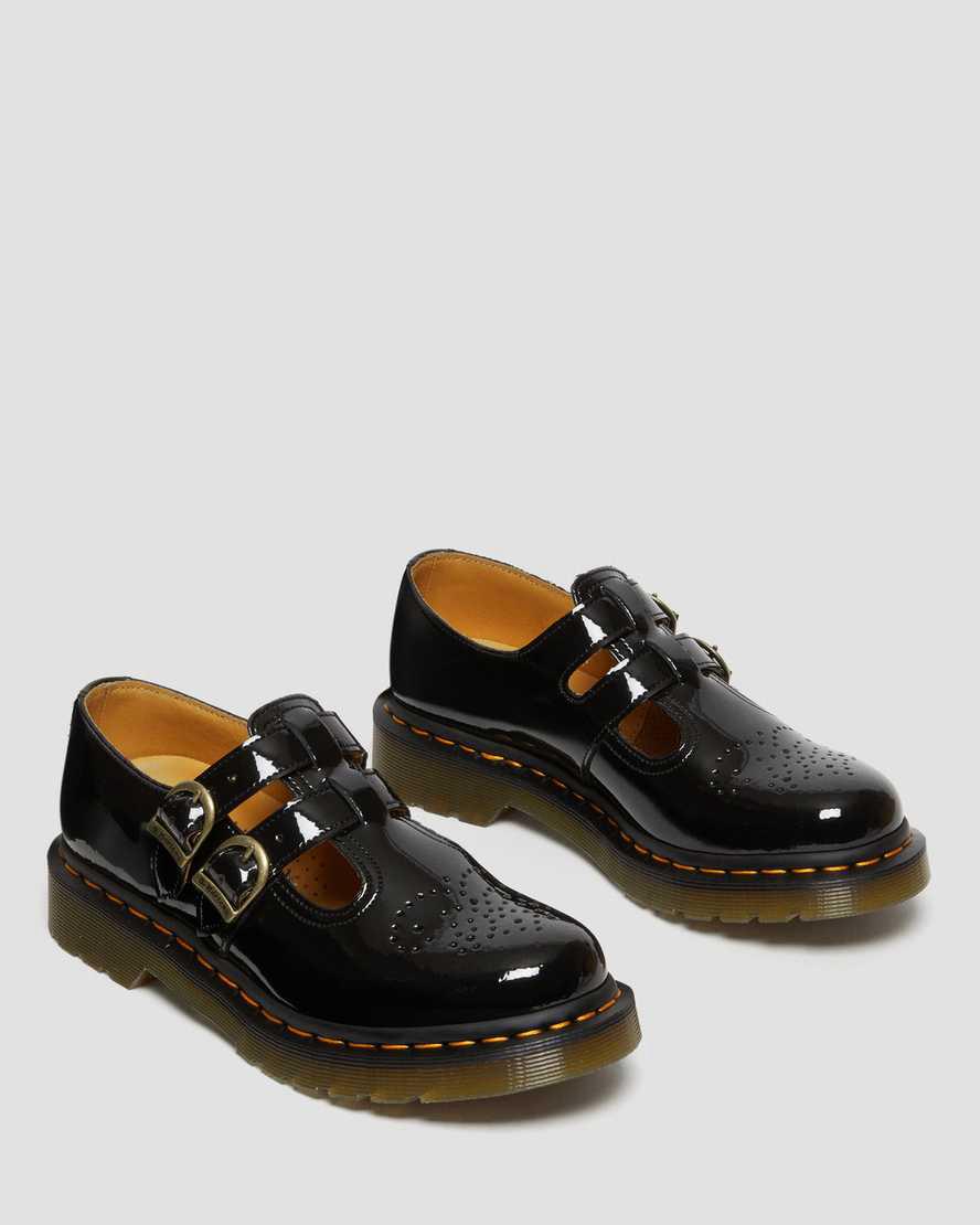 Dr Martens 8065 Rugan Deri Kadın Mary Jane Ayakkabı Siyah  Türkiye |  70943-BRWY