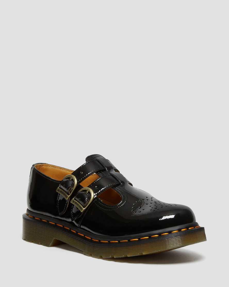 Dr Martens 8065 Rugan Deri Kadın Mary Jane Ayakkabı Siyah  Türkiye |  70943-BRWY
