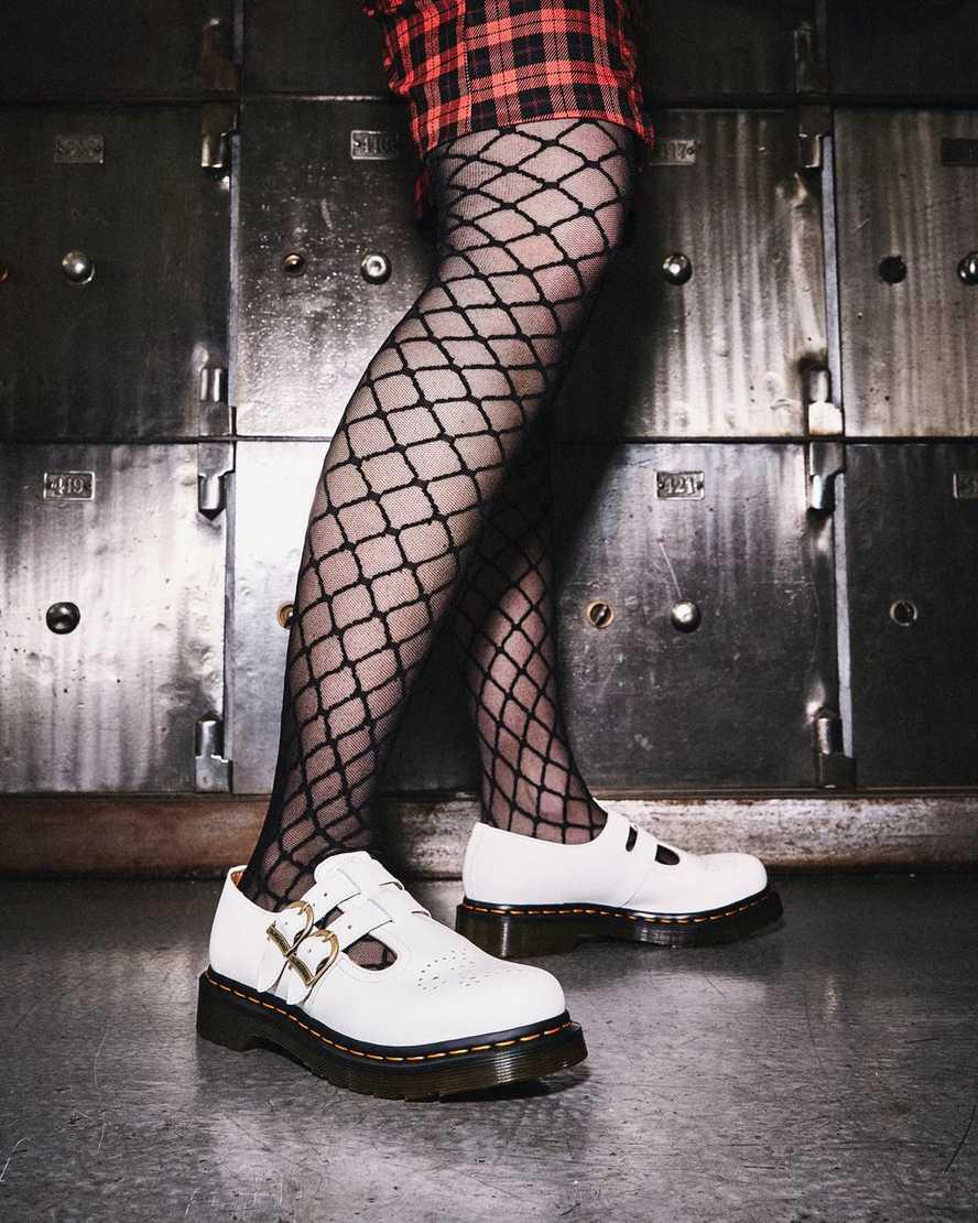 Dr Martens 8065 Smooth Deri Kadın Mary Jane Ayakkabı Beyaz  Türkiye |  62148-BDLH