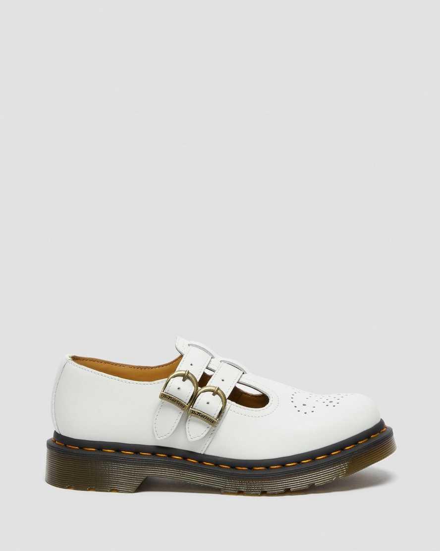 Dr Martens 8065 Smooth Deri Kadın Mary Jane Ayakkabı Beyaz  Türkiye |  62148-BDLH