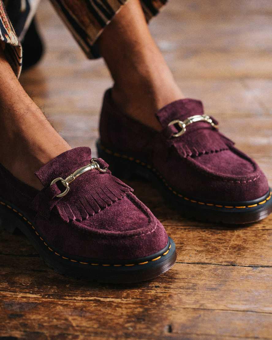 Dr Martens Adrian Snaffle Süet Erkek Loafer Ayakkabı Mor  Türkiye |  15607-GXTU
