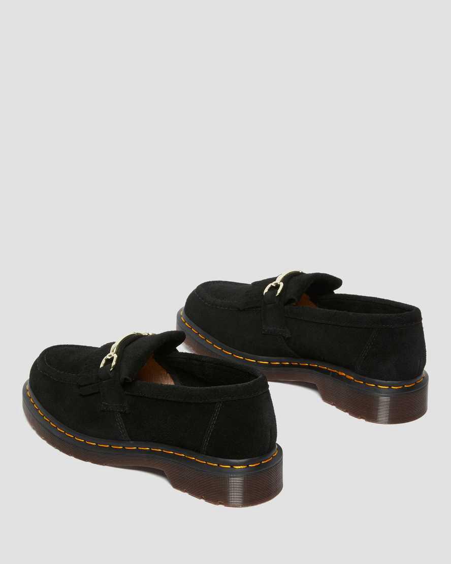 Dr Martens Adrian Snaffle Süet Kadın Loafer Ayakkabı Siyah  Türkiye |  91827-YMUS