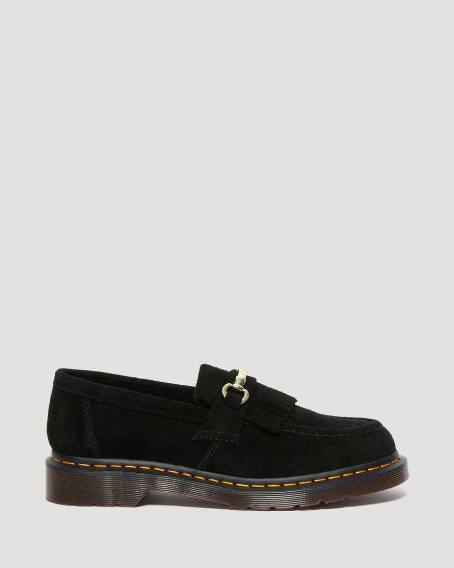 Dr Martens Adrian Snaffle Süet Kadın Loafer Ayakkabı Siyah  Türkiye |  91827-YMUS