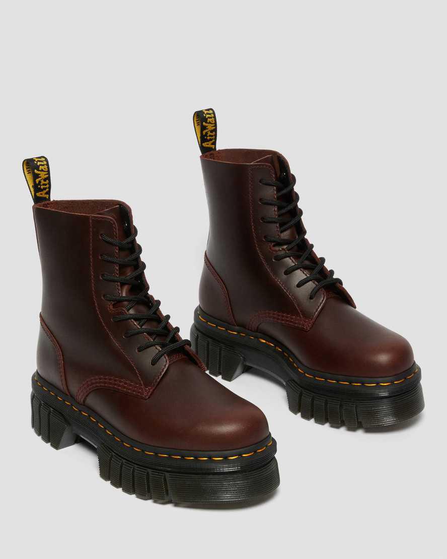 Dr Martens Audrick Brando Deri Dantel Up Kadın Kalın Taban Bot Kahverengi  Türkiye |  65082-SLBA