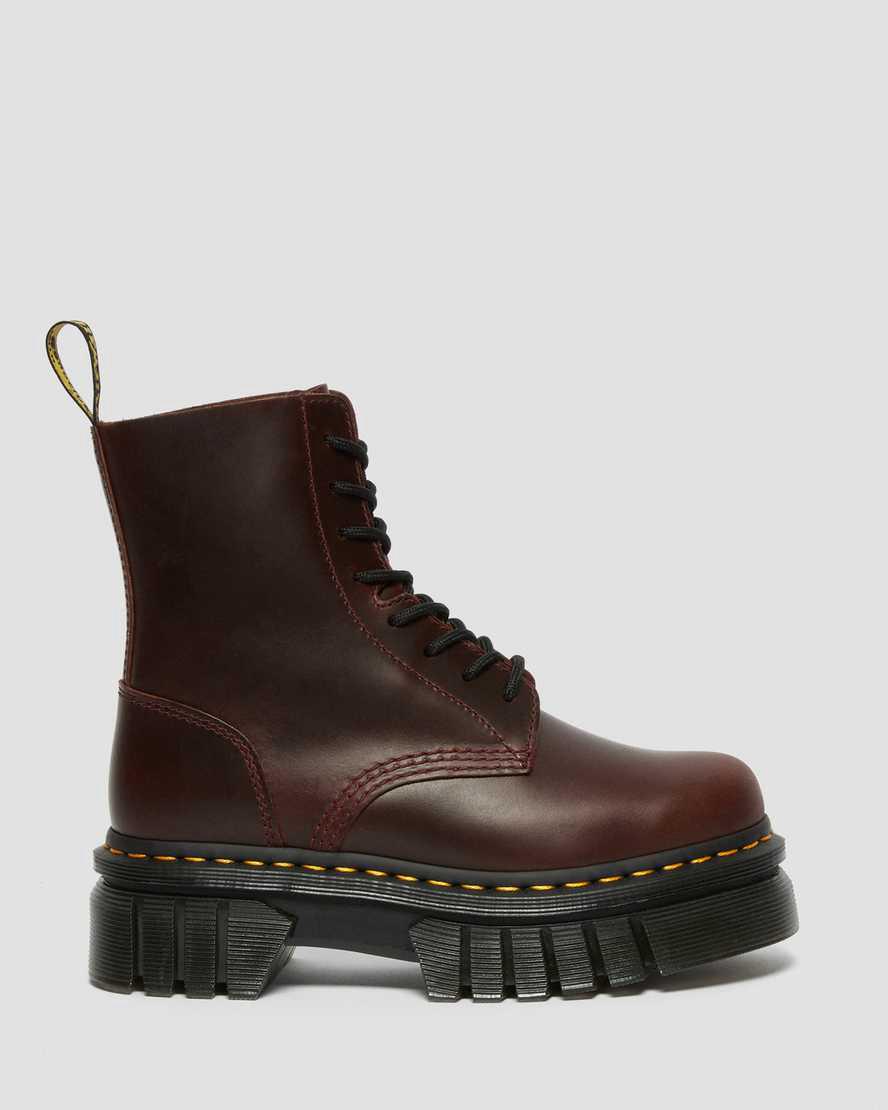 Dr Martens Audrick Brando Deri Dantel Up Kadın Kalın Taban Bot Kahverengi  Türkiye |  65082-SLBA
