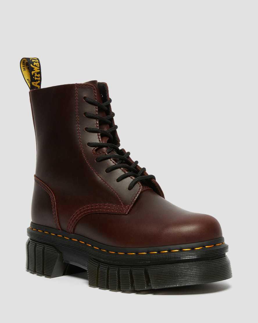 Dr Martens Audrick Brando Deri Dantel Up Kadın Kalın Taban Bot Kahverengi  Türkiye |  65082-SLBA