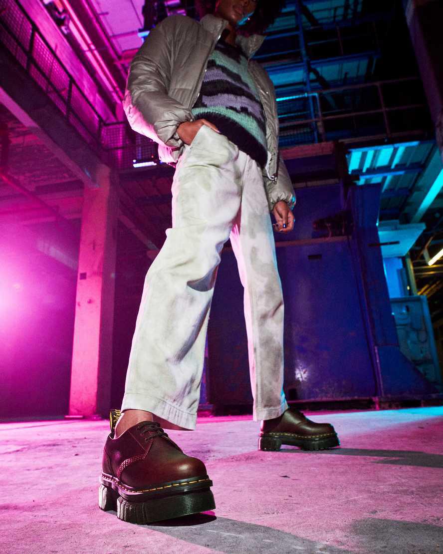 Dr Martens Audrick Brando Deri Kadın Platform Ayakkabı Kahverengi  Türkiye |  85940-YAPO