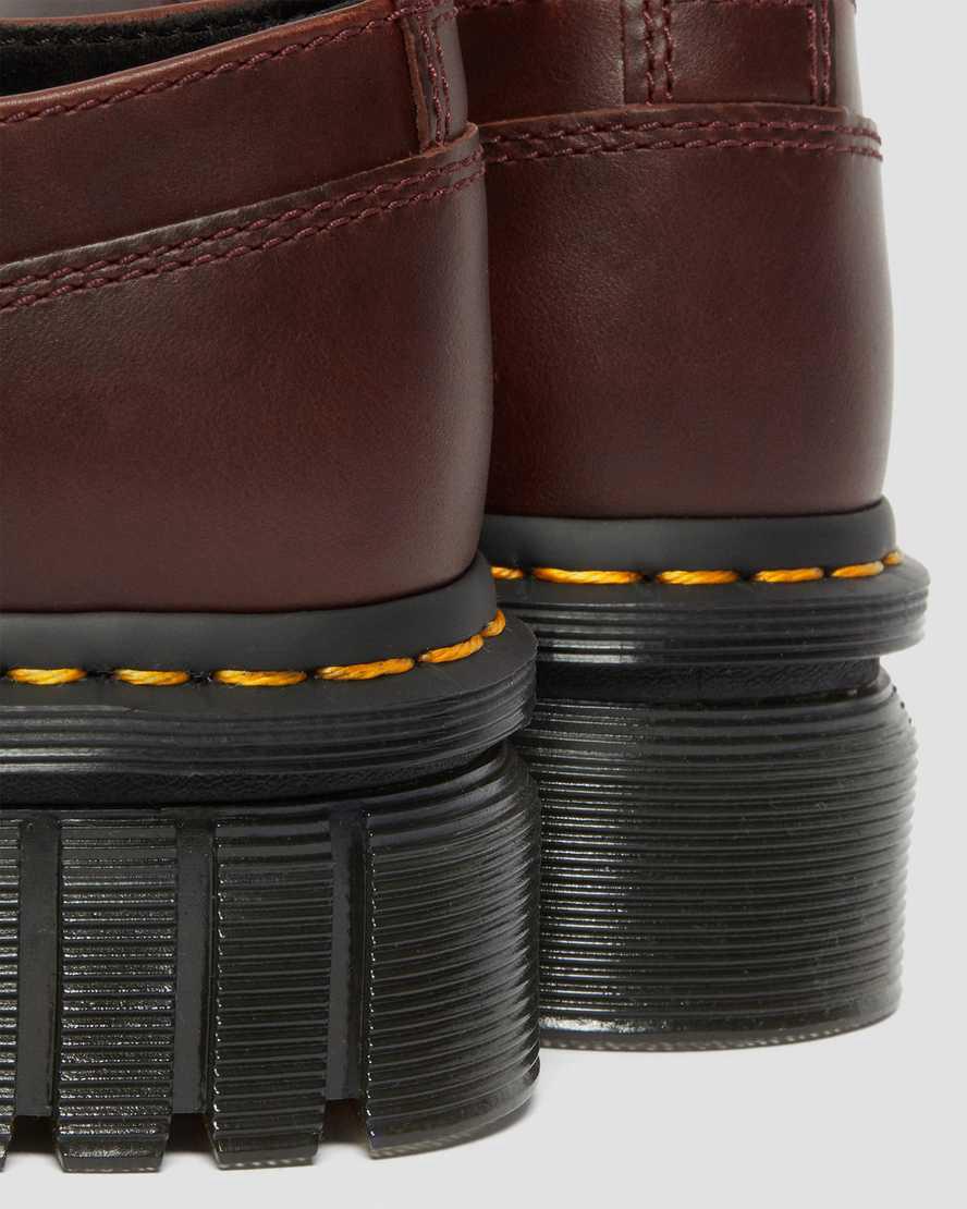 Dr Martens Audrick Brando Deri Platform Erkek Oxford Ayakkabı Kahverengi  Türkiye |  09745-HJZG