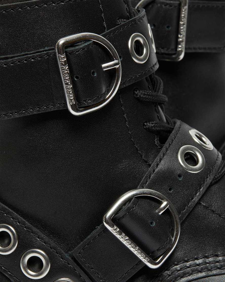 Dr Martens Audrick Hardware Deri Kadın Kalın Taban Bot Siyah  Türkiye |  53842-JNAD