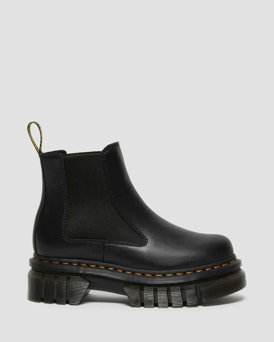 Dr Martens Audrick Nappa Deri Chelsea Kadın Kalın Taban Bot Siyah  Türkiye |  90517-MHWU
