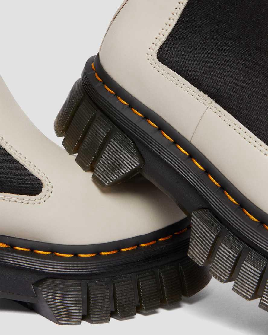 Dr Martens Audrick Nappa Deri Platform Chelsea Kadın Bilek Boy Bot Gri  Türkiye |  79052-ILOK