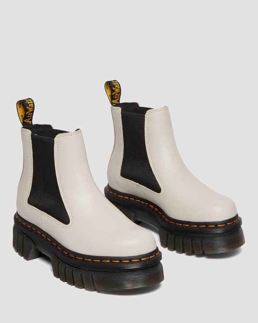 Dr Martens Audrick Nappa Deri Platform Chelsea Kadın Bilek Boy Bot Gri  Türkiye |  79052-ILOK