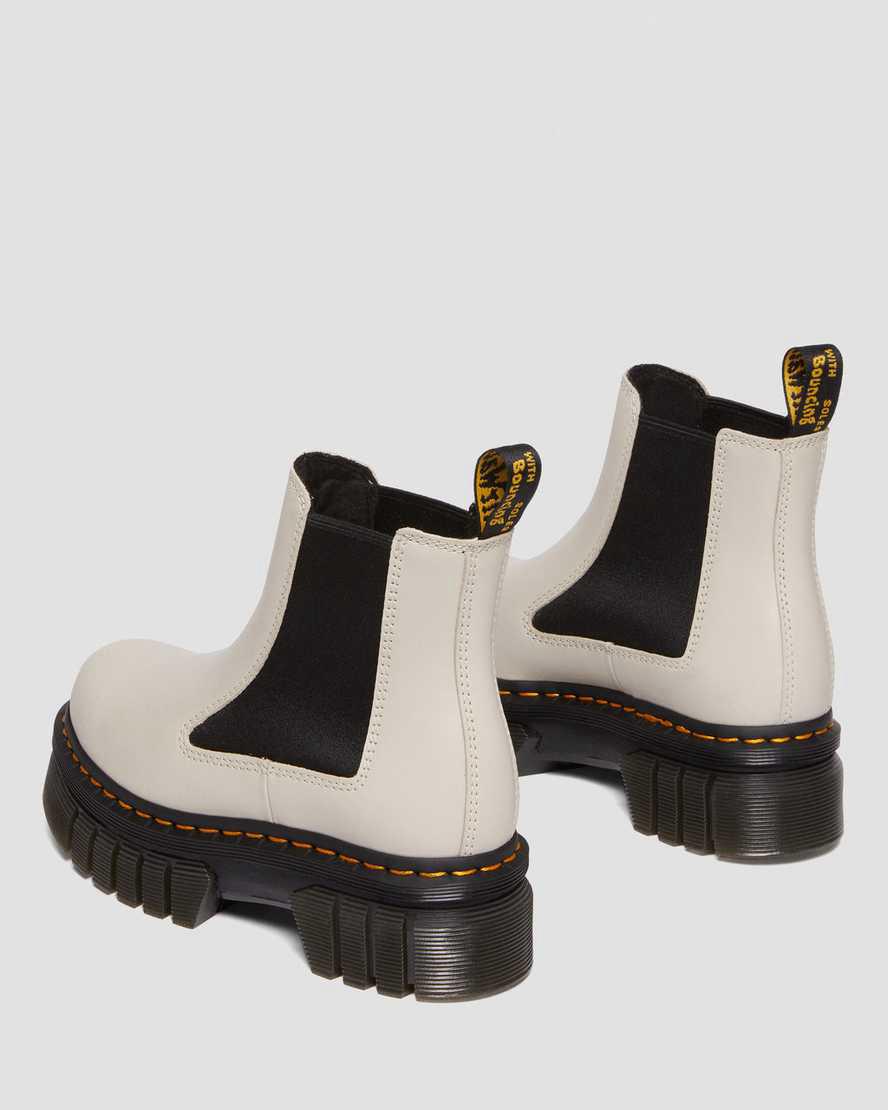 Dr Martens Audrick Nappa Deri Platform Chelsea Kadın Bilek Boy Bot Gri  Türkiye |  79052-ILOK