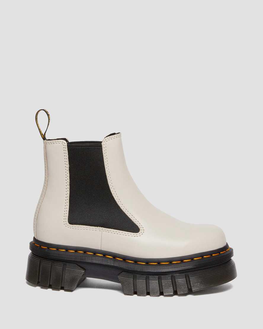 Dr Martens Audrick Nappa Deri Platform Chelsea Kadın Bilek Boy Bot Gri  Türkiye |  79052-ILOK