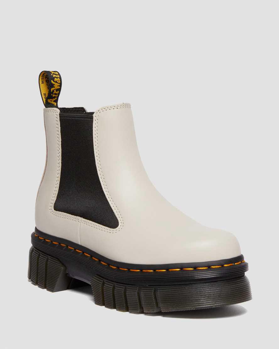 Dr Martens Audrick Nappa Deri Platform Chelsea Kadın Bilek Boy Bot Gri  Türkiye |  79052-ILOK