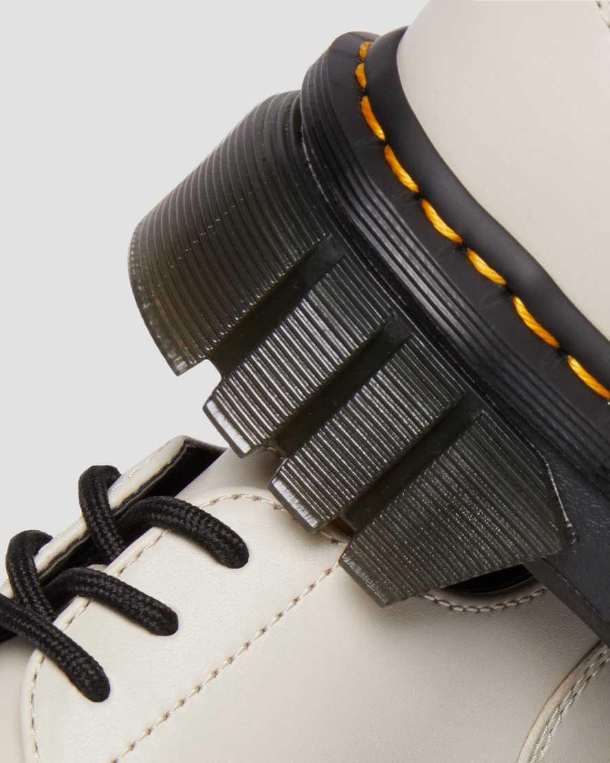 Dr Martens Audrick Nappa Deri Platform Erkek Oxford Ayakkabı Gri  Türkiye |  45870-HFXG