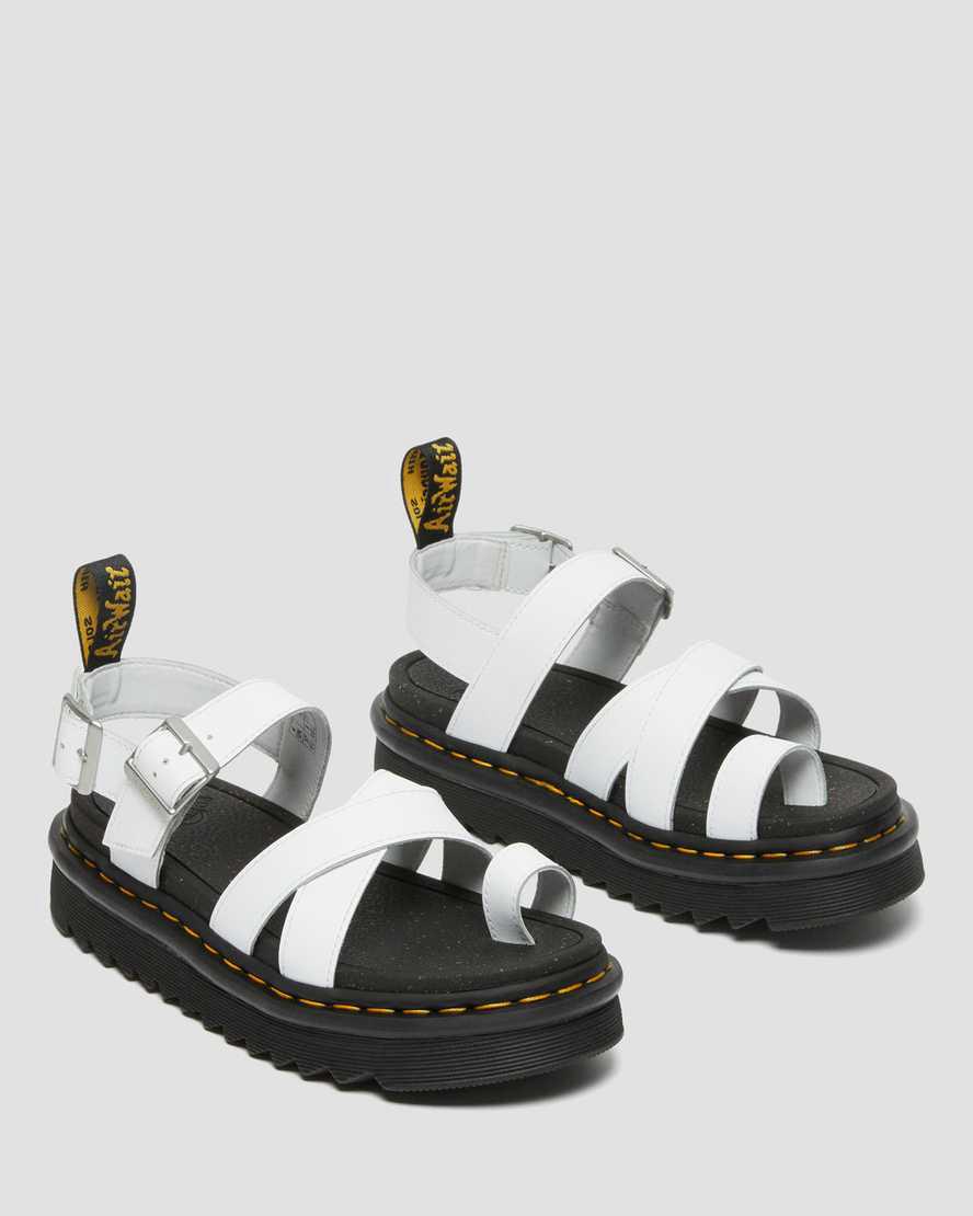 Dr Martens Avry Hydro Deri Askılı Kadın Gladyatör Sandalet Beyaz  Türkiye |  27043-FROY
