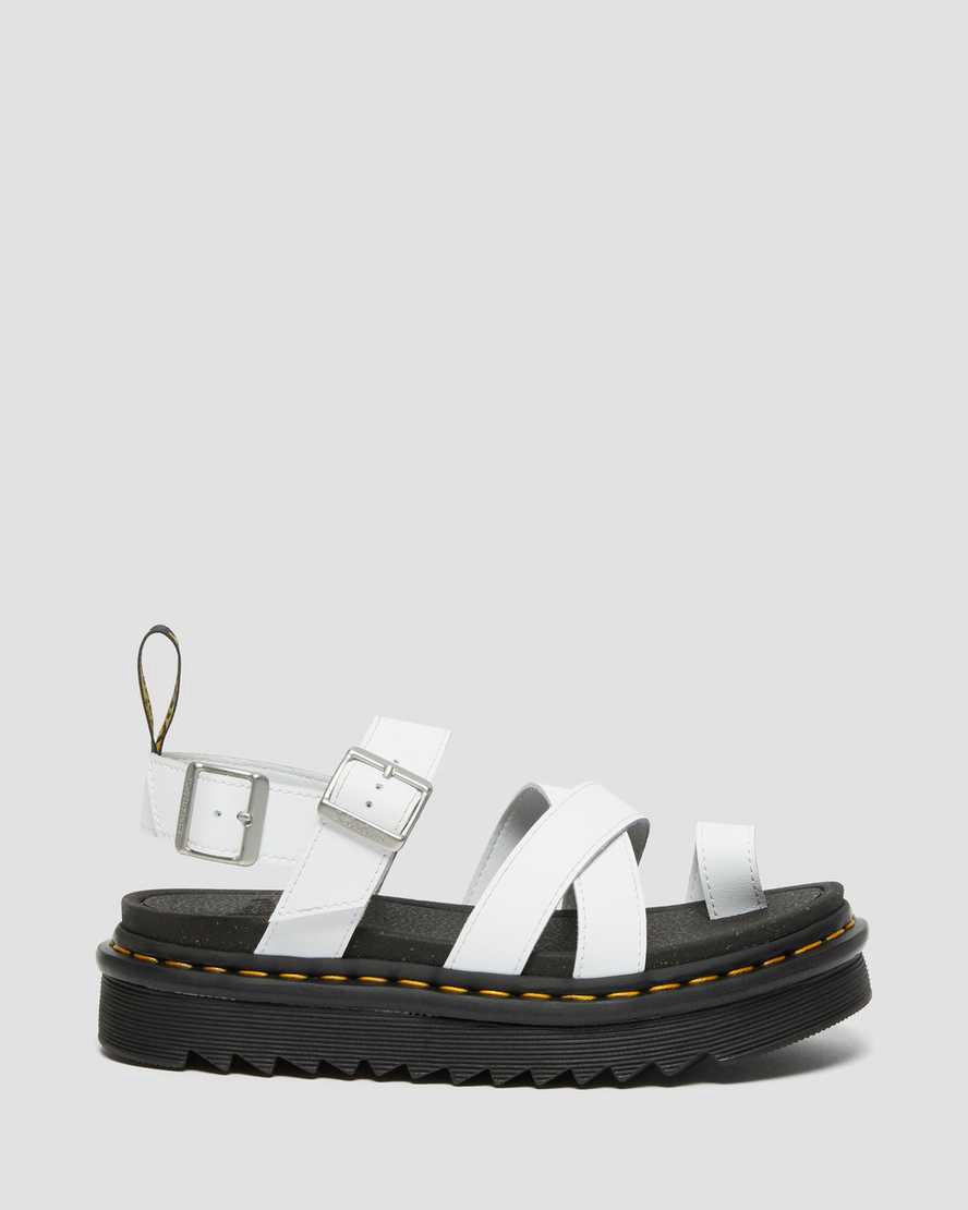 Dr Martens Avry Hydro Deri Askılı Kadın Gladyatör Sandalet Beyaz  Türkiye |  27043-FROY