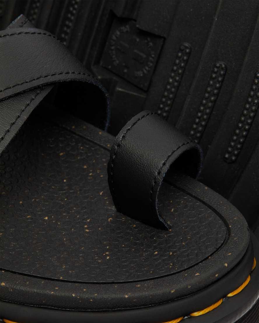 Dr Martens Avry Hydro Deri Askılı Kadın Gladyatör Sandalet Siyah  Türkiye |  98543-ZNHC