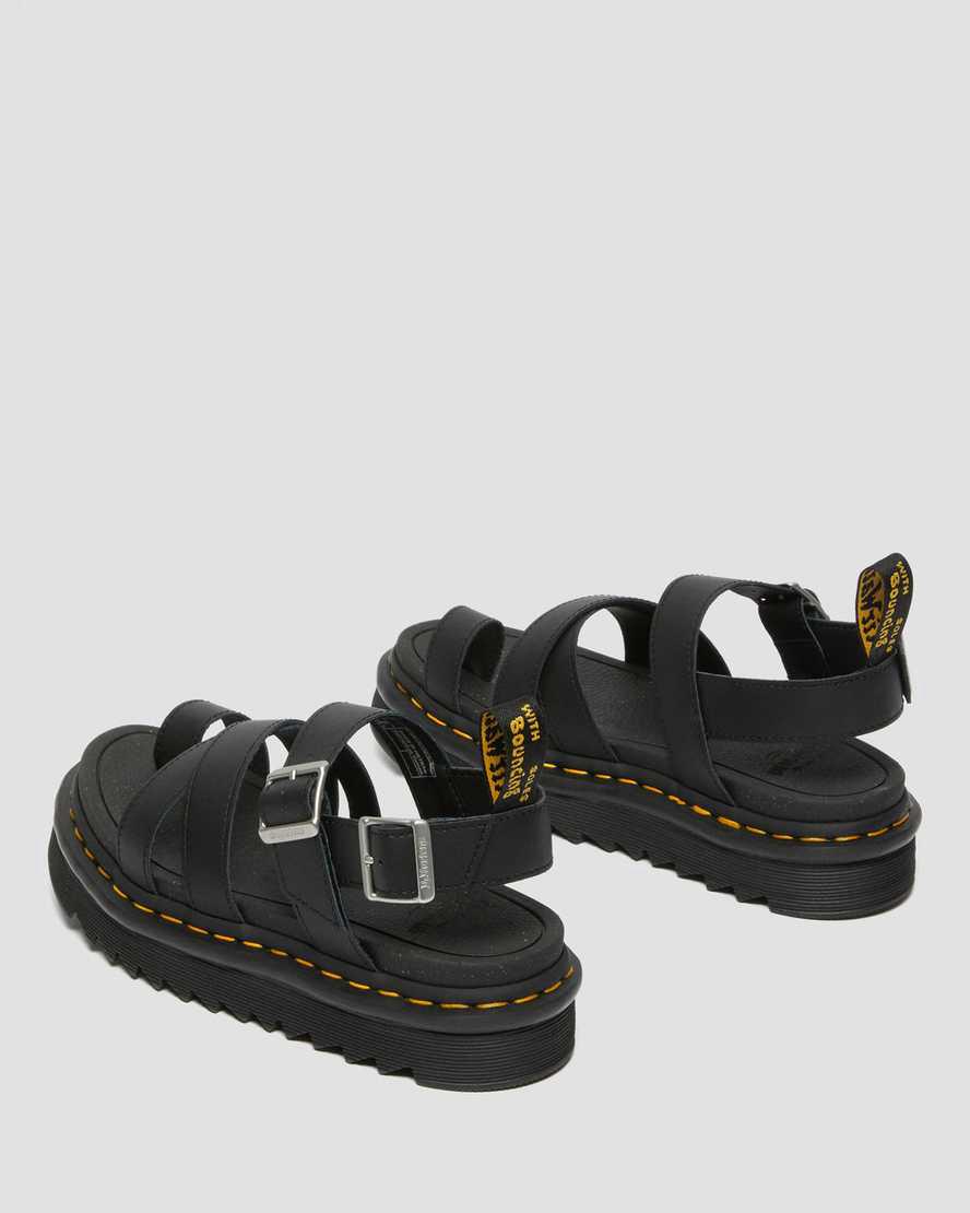 Dr Martens Avry Hydro Deri Askılı Kadın Gladyatör Sandalet Siyah  Türkiye |  98543-ZNHC