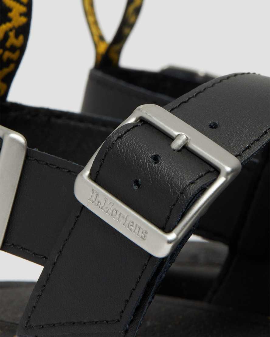 Dr Martens Avry Hydro Deri Askılı Kadın Gladyatör Sandalet Siyah  Türkiye |  98543-ZNHC