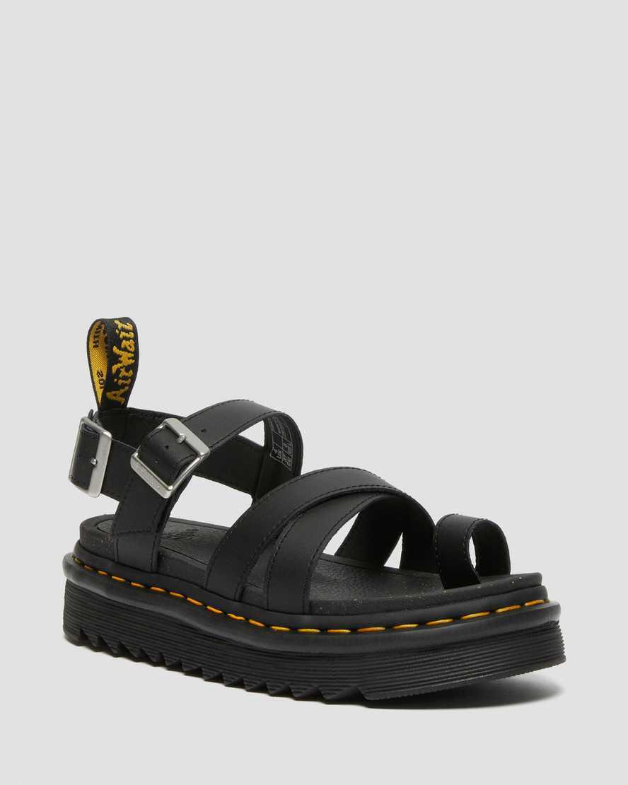 Dr Martens Avry Hydro Deri Askılı Kadın Gladyatör Sandalet Siyah  Türkiye |  98543-ZNHC