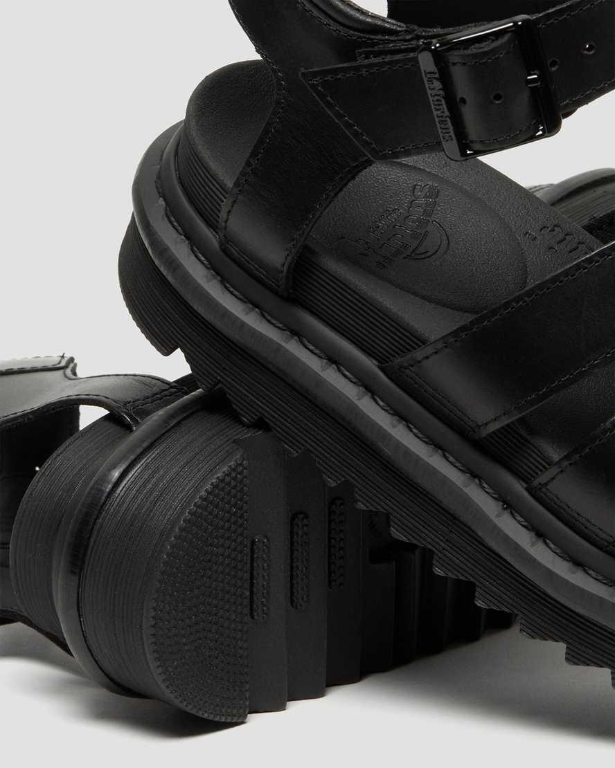Dr Martens Blaire Brando Deri Askılı Kadın Gladyatör Sandalet Siyah  Türkiye |  06375-JBYK