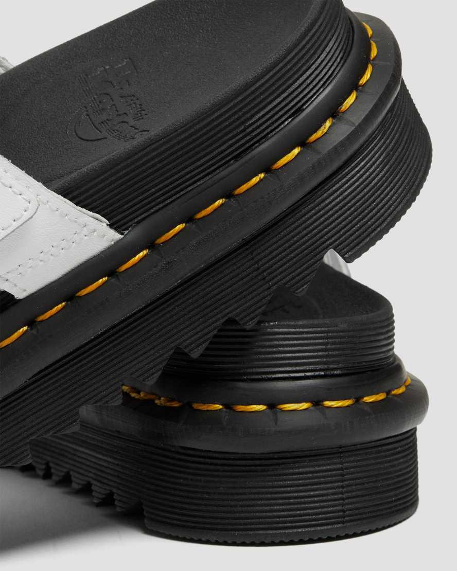 Dr Martens Blaire Deri Terlik Kadın Platform Sandalet Beyaz  Türkiye |  65438-QTDG