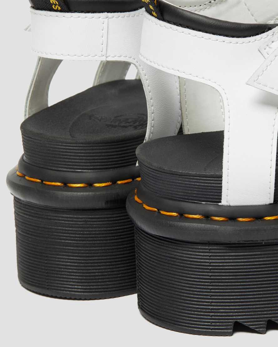 Dr Martens Blaire Hydro Deri Askılı Kadın Platform Sandalet Beyaz  Türkiye |  25780-NUSL