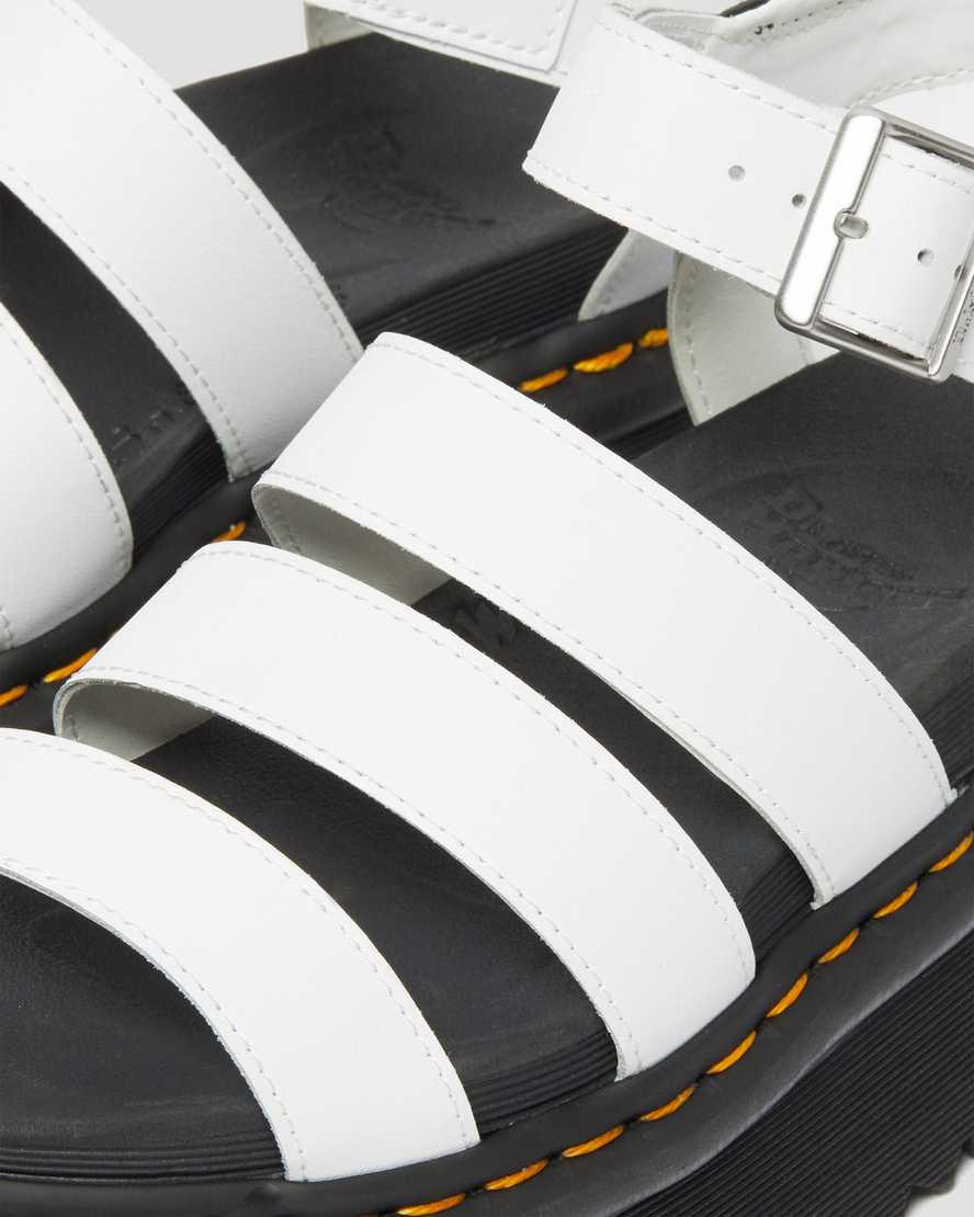 Dr Martens Blaire Hydro Deri Askılı Kadın Platform Sandalet Beyaz  Türkiye |  25780-NUSL