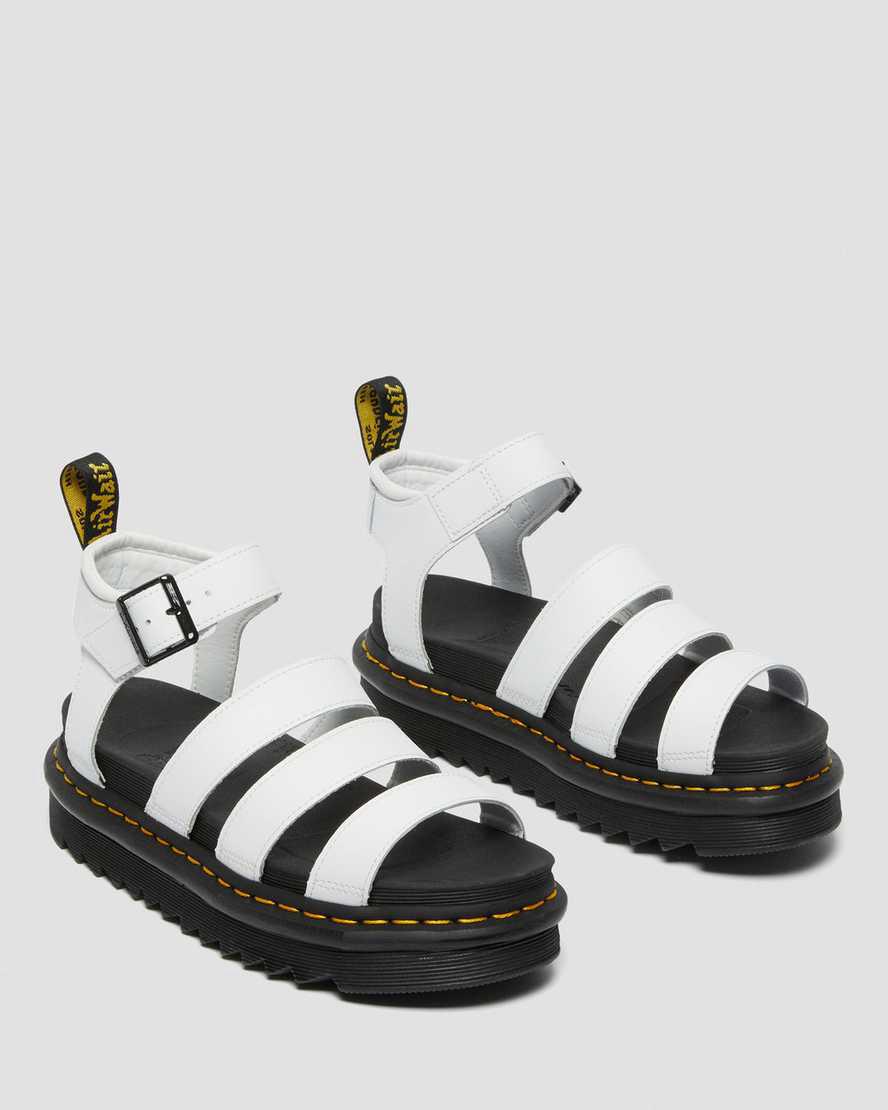 Dr Martens Blaire Hydro Deri Askılı Kadın Gladyatör Sandalet Beyaz  Türkiye |  35026-DEMK