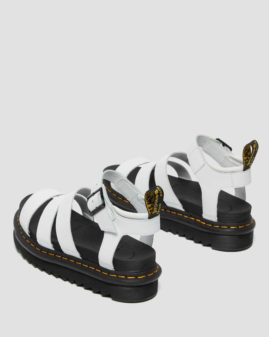 Dr Martens Blaire Hydro Deri Askılı Kadın Gladyatör Sandalet Beyaz  Türkiye |  35026-DEMK