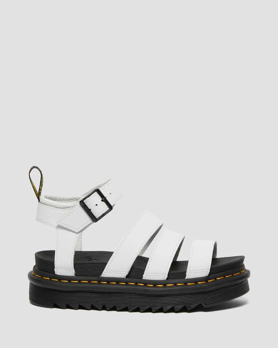 Dr Martens Blaire Hydro Deri Askılı Kadın Gladyatör Sandalet Beyaz  Türkiye |  35026-DEMK