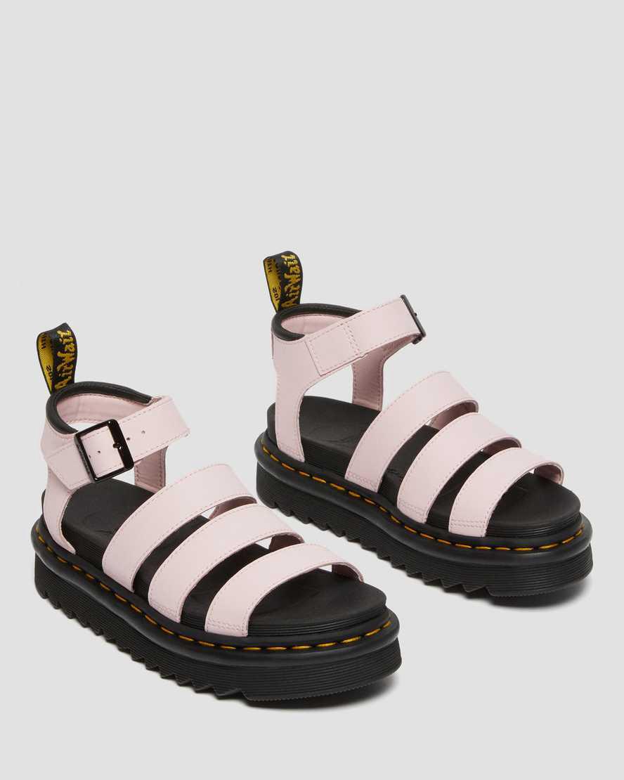 Dr Martens Blaire Hydro Deri Askılı Kadın Gladyatör Sandalet Pembe  Türkiye |  41078-TPHR