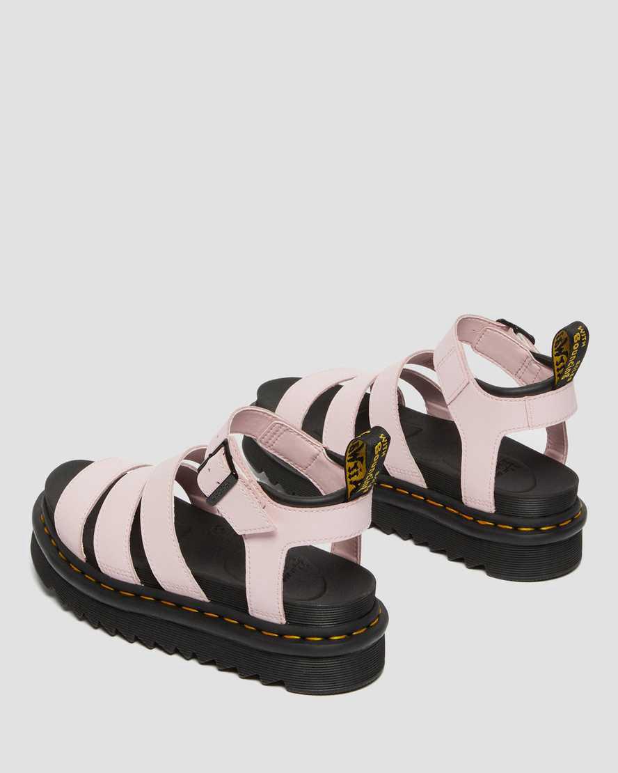 Dr Martens Blaire Hydro Deri Askılı Kadın Gladyatör Sandalet Pembe  Türkiye |  41078-TPHR