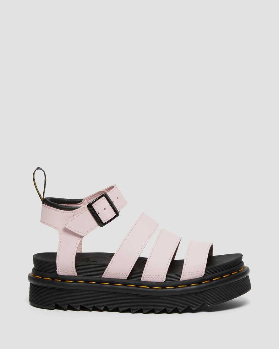 Dr Martens Blaire Hydro Deri Askılı Kadın Gladyatör Sandalet Pembe  Türkiye |  41078-TPHR