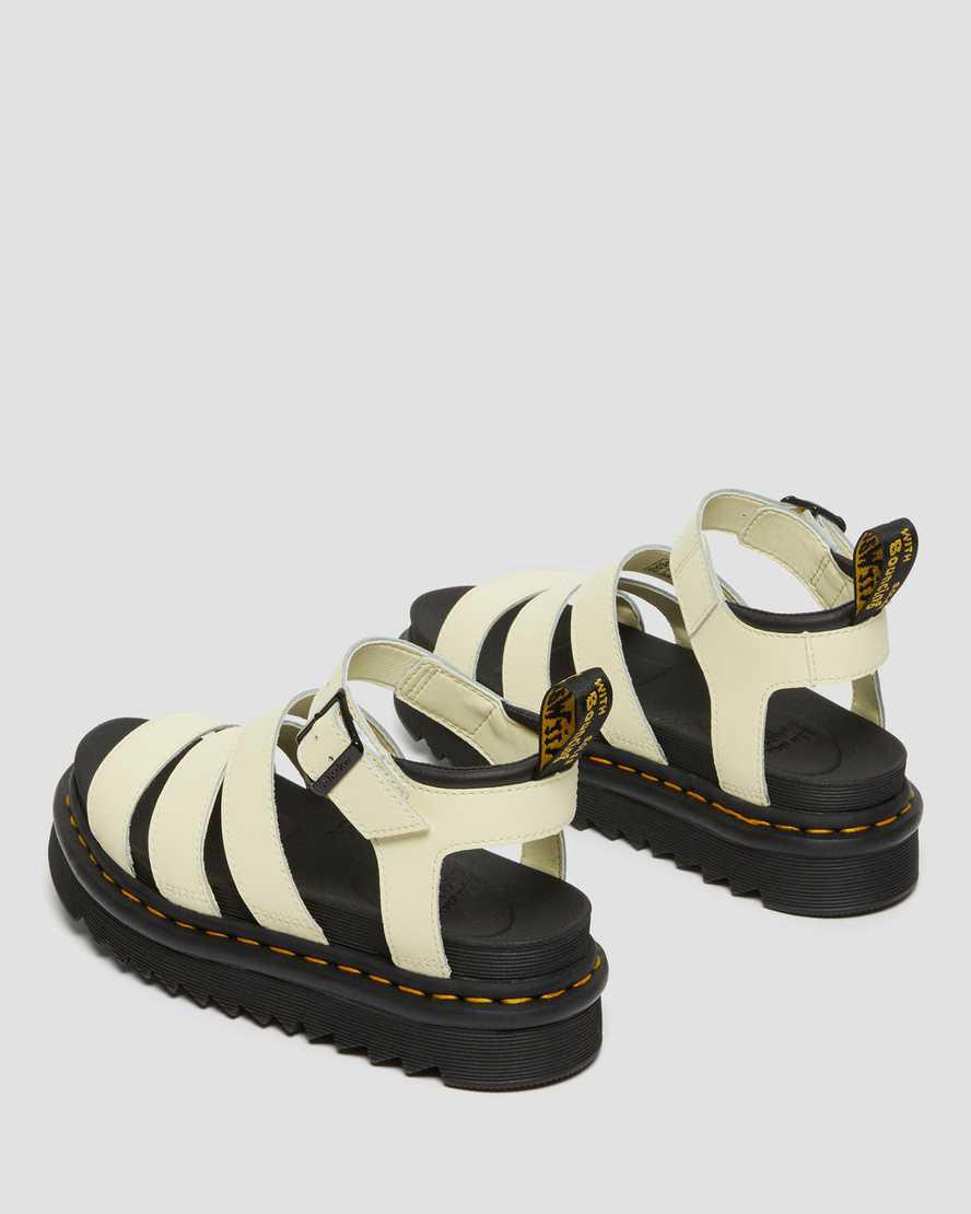 Dr Martens Blaire Hydro Deri Askılı Kadın Gladyatör Sandalet Kahverengi Krema  Türkiye |  71325-CGWL