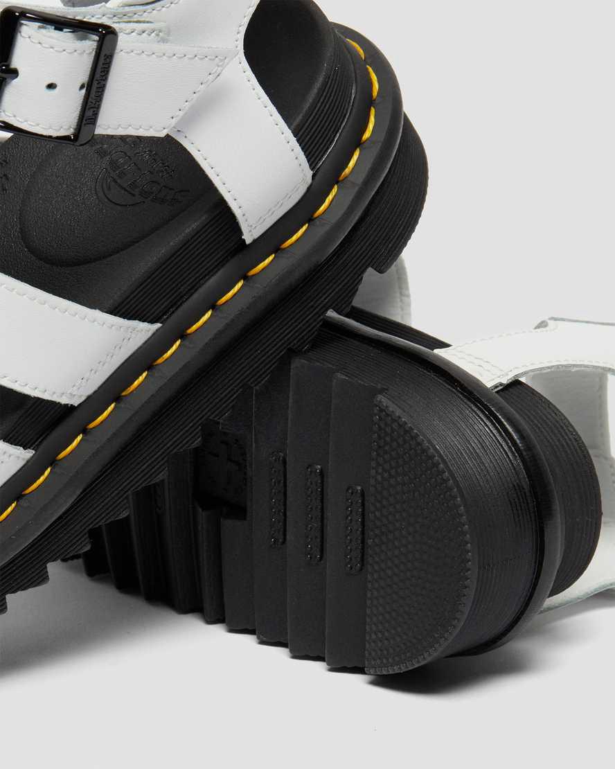 Dr Martens Blaire Hydro Deri Askılı Kadın Platform Sandalet Beyaz  Türkiye |  92041-YOKB