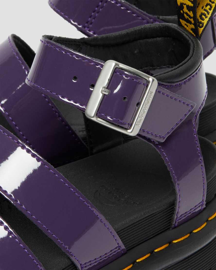 Dr Martens Blaire Rugan Deri Askılı Kadın Platform Sandalet Blackcurrant Lamper  Türkiye |  71952-ZLHD