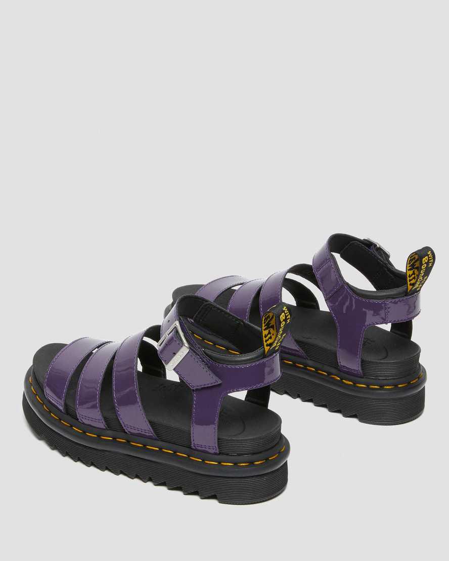 Dr Martens Blaire Rugan Deri Askılı Kadın Platform Sandalet Blackcurrant Lamper  Türkiye |  71952-ZLHD