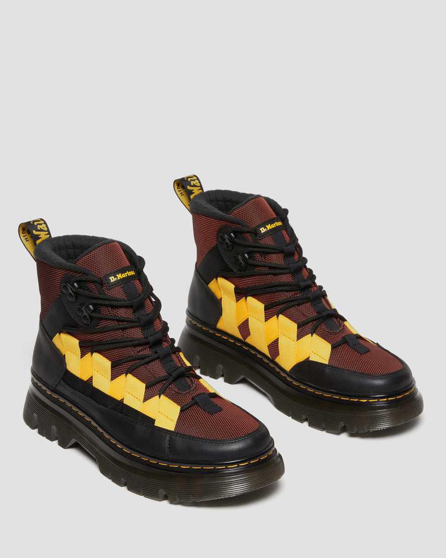 Dr Martens Boury Warmwair Contrast Kadın Günlük Bot Black/Tan Ajax / 50/50  Türkiye |  27915-SQGU