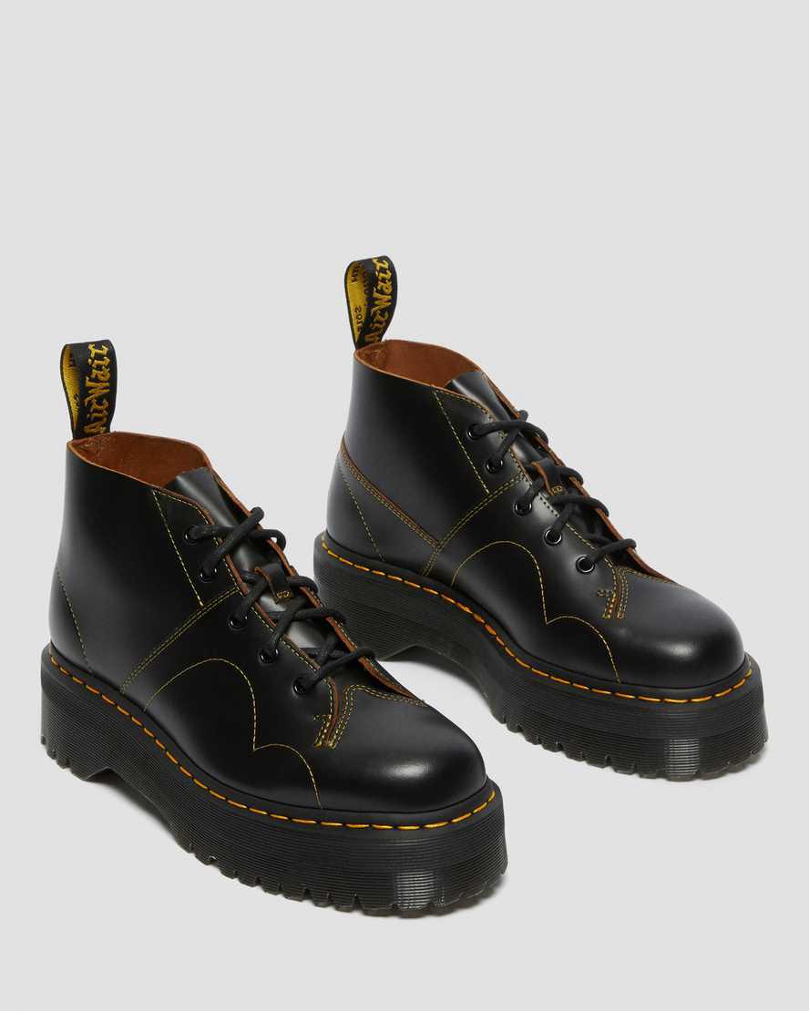 Dr Martens Church Platform Monkey Kadın Bilek Boy Bot Siyah  Türkiye |  95638-TMXA