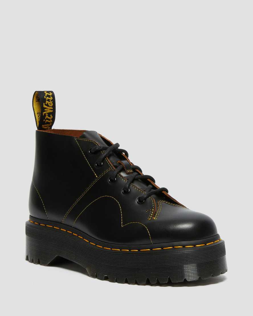 Dr Martens Church Platform Monkey Kadın Bilek Boy Bot Siyah  Türkiye |  95638-TMXA