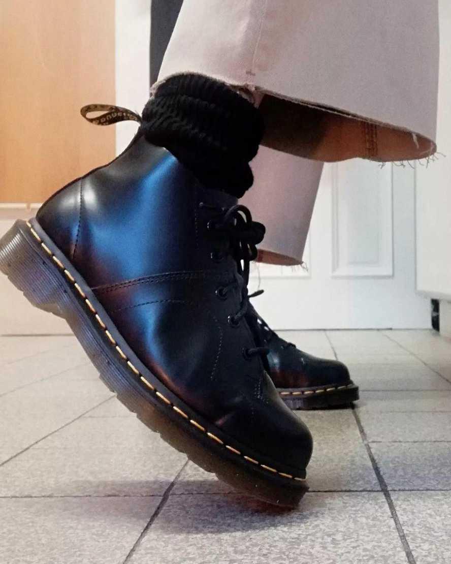 Dr Martens Church Smooth Deri Monkey Kadın Bilek Boy Bot Siyah  Türkiye |  92038-TIVM