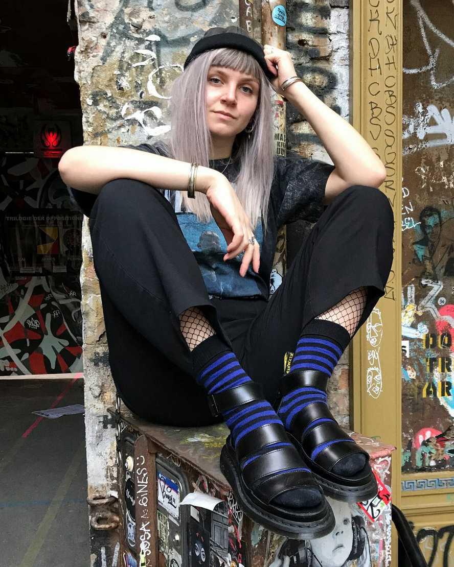Dr Martens Clarissa II Deri Askılı Kadın Gladyatör Sandalet Siyah  Türkiye |  75089-WHKU