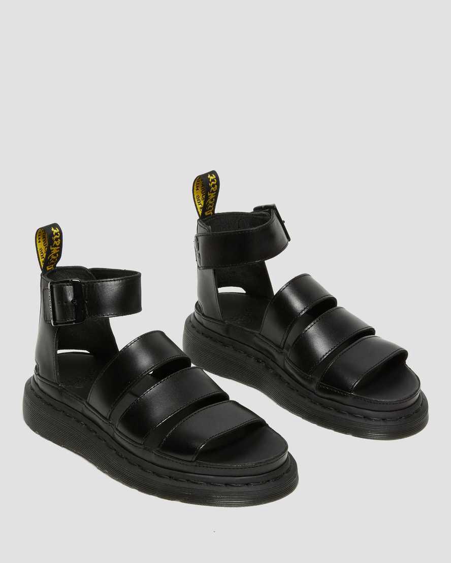 Dr Martens Clarissa II Deri Askılı Kadın Gladyatör Sandalet Siyah  Türkiye |  75089-WHKU