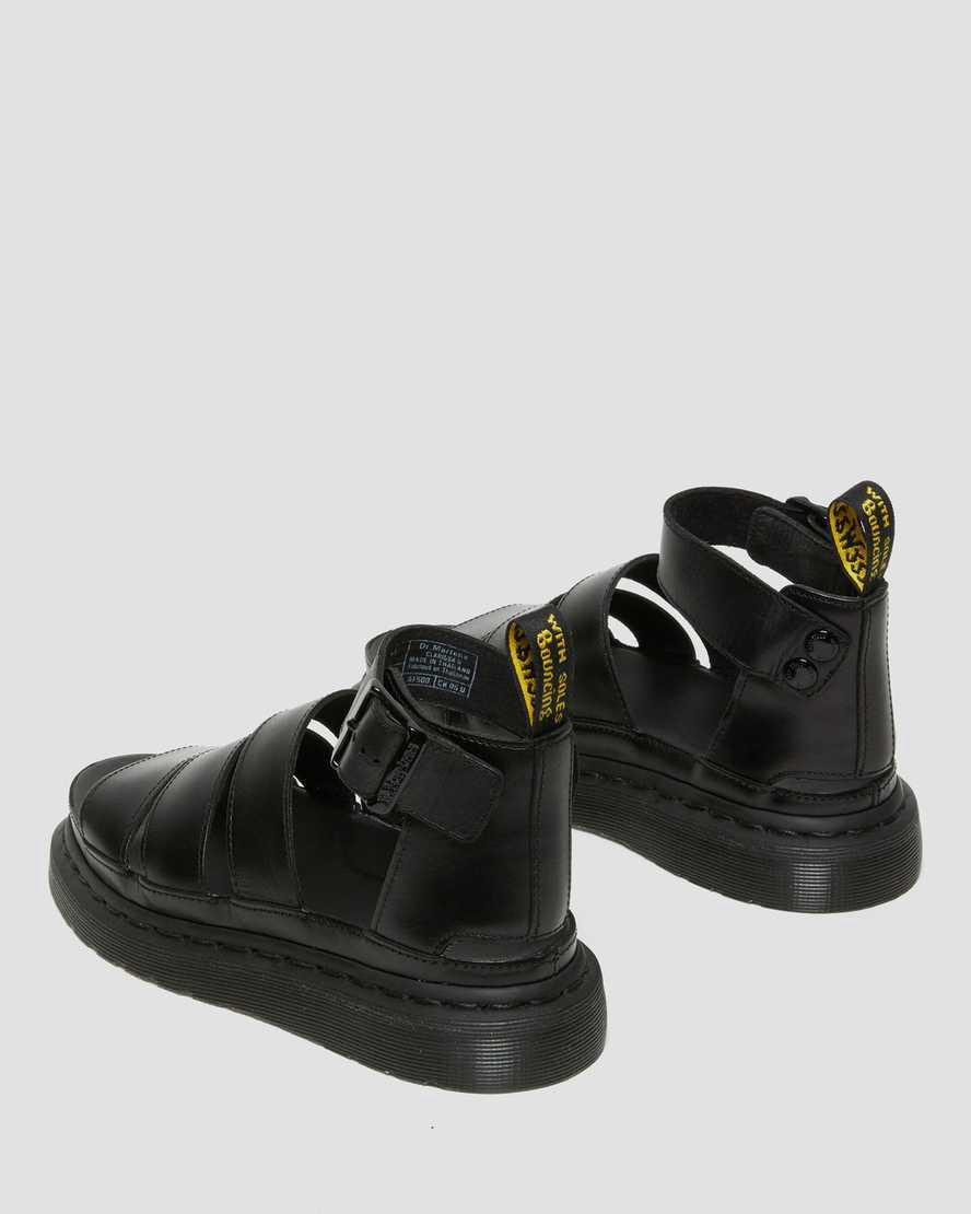 Dr Martens Clarissa II Deri Askılı Kadın Gladyatör Sandalet Siyah  Türkiye |  75089-WHKU