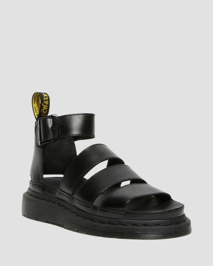 Dr Martens Clarissa II Deri Askılı Kadın Gladyatör Sandalet Siyah  Türkiye |  75089-WHKU